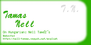 tamas nell business card